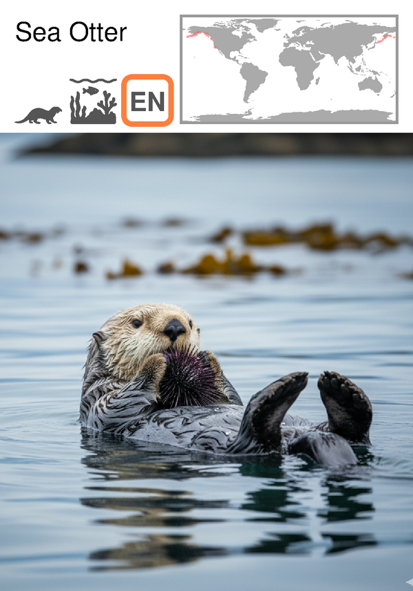 Sea Otter Wildlife Card