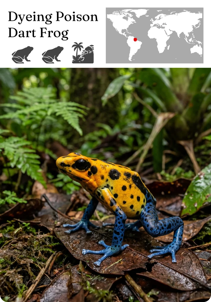 Dyeing Poison Dart Frog wildlife card