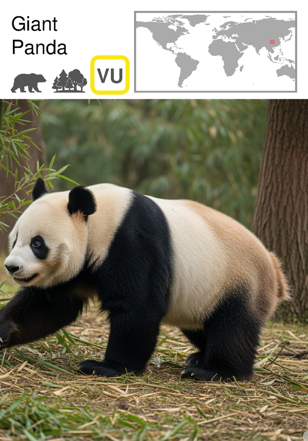 Giant Panda Wildlife Card
